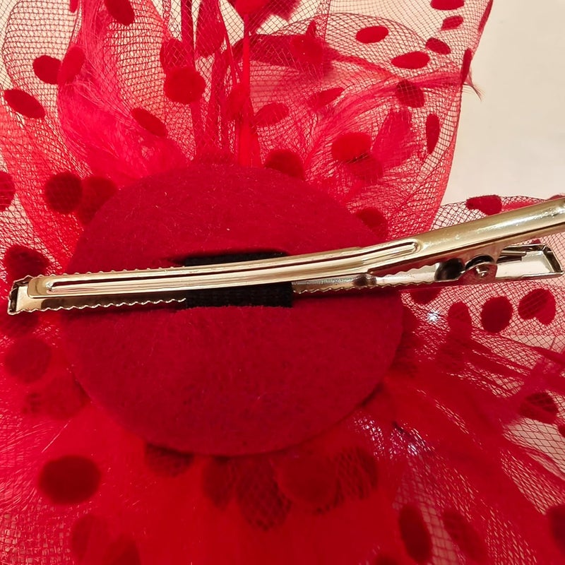 HIWIND Store Fascinators Hat Women Tea Party Headband Flower Cocktail Mesh Feathers Hair Clip Kentucky Derby Hat Wedding - Image 5